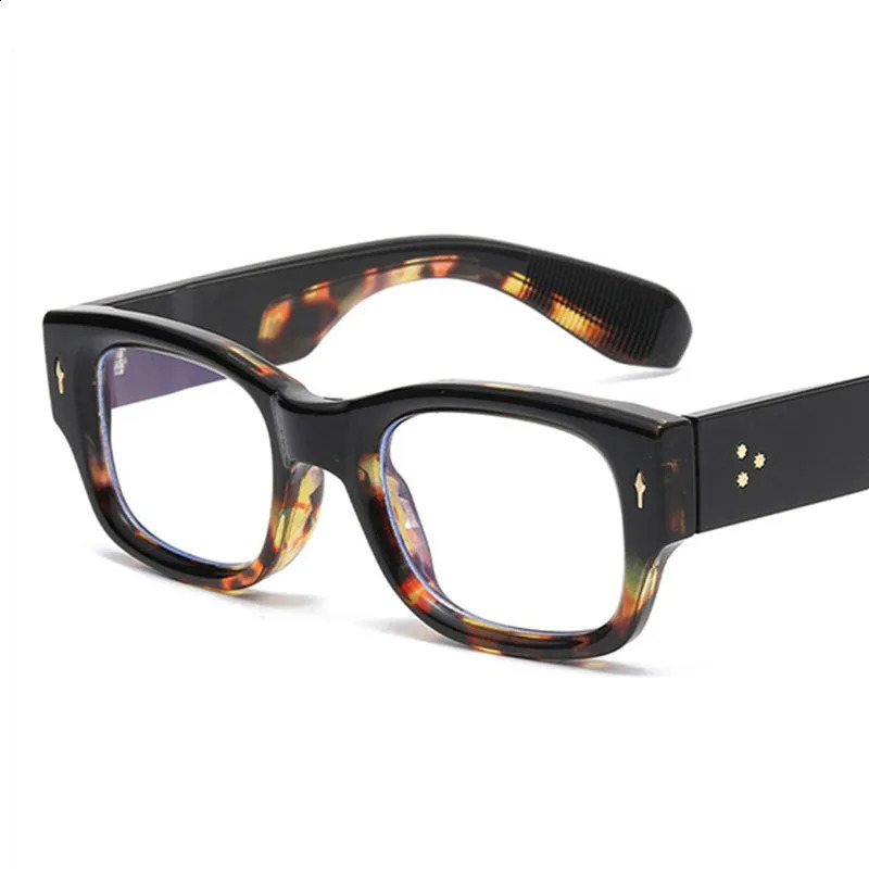 Square Men Glasses Frame Celebrity Transparent Computer Anti Blue Light Eyeglasses Frames Vintage Eyewear 250110