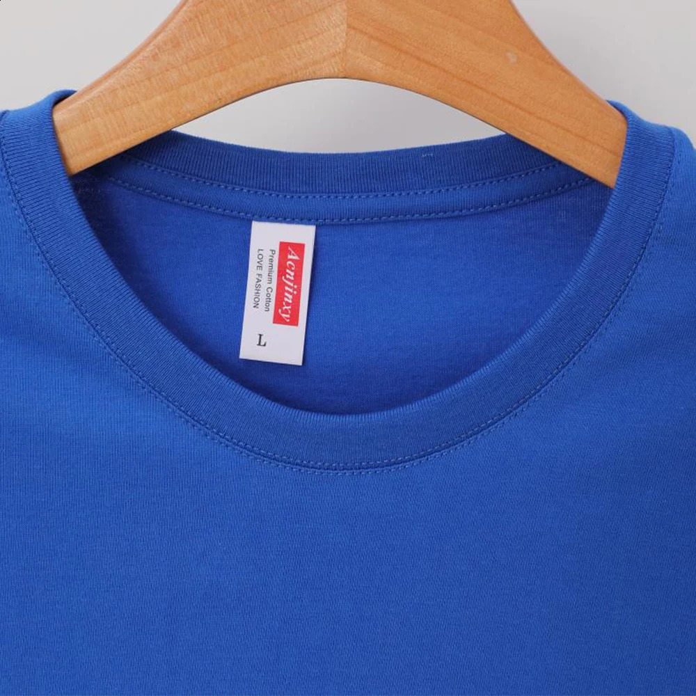 Blank Cotton T shirts Unisex High Quality Men Tshirts Wholesale Black Bulk Blanc Tee Shirts For Playeras De Hombre 250113