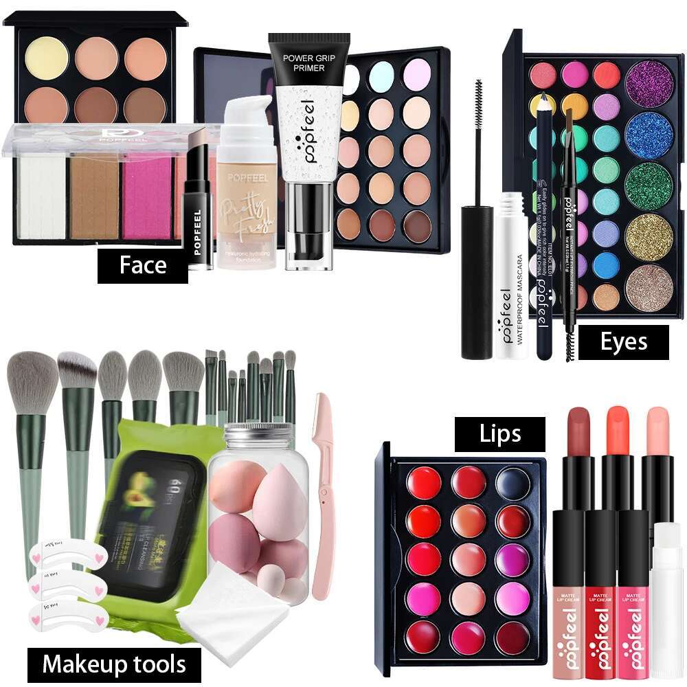 POPFEEL Favorites Surprise Kit, Full Gift Set Ladies, All In One Makeup Kit for Ladies Girls Teens
