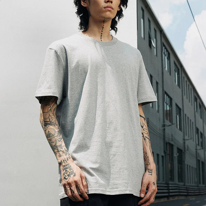 100 USA Cotton T shirt MenGAAJ Plain TopsShort Sleeve TshirtSoild TshirtFashion TeeQuality Mens Clothing200gsm 7oz 250113