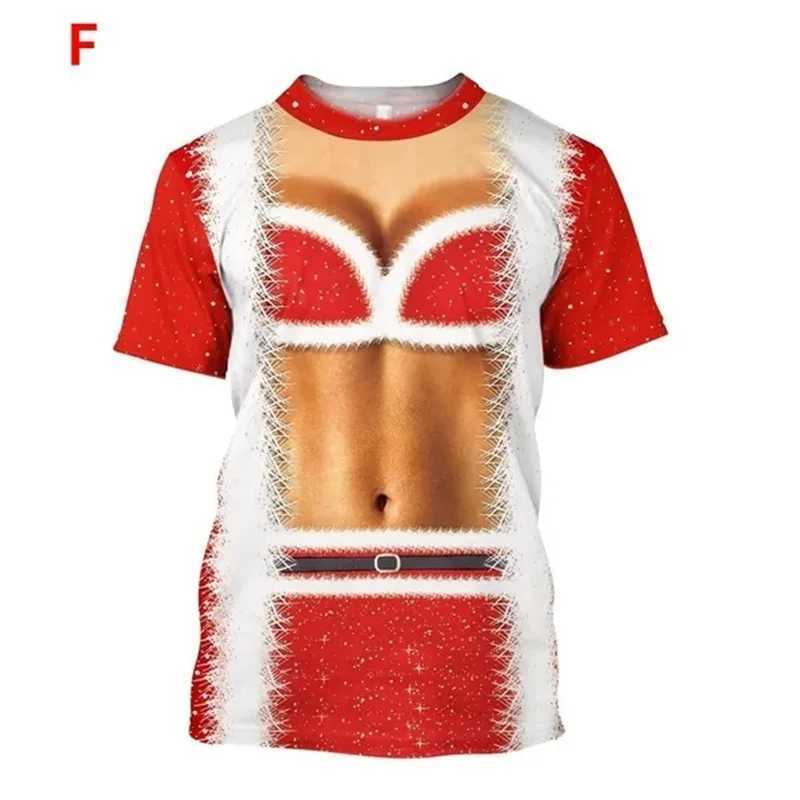 3D Print Funny Graphic T Shirts All Over Printed Hairy Ugly Christmas T Shirts For Men Casual Short Sleeve Streetwear Tee Tops X250113