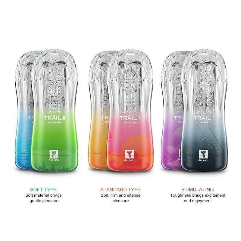 Reusable Male Masturbator Soft Pussy Sex Toys Transparent Vagina Adult Endurance Exercise Sex Products Vacuum Pocket Cup For MenXJ250113