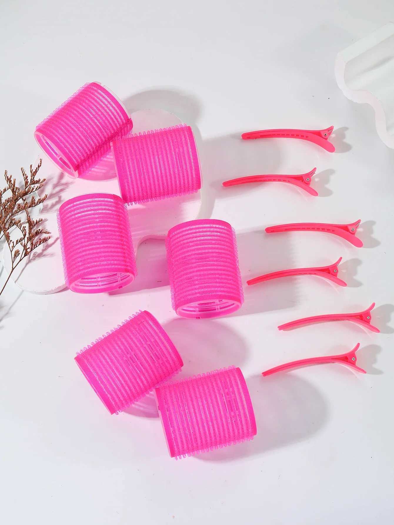 12 pieces/set of air bar curling tube self-adhesive curling iron and bangs hair clip curling styling tool curling iron has no heat W250113