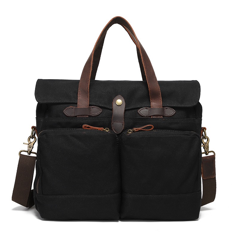 Tailor New o American Vintage Mens Business Briefcase Heavy Duty Oil Waxed Canvas 70256 Tote 15 Computer Bag 240821