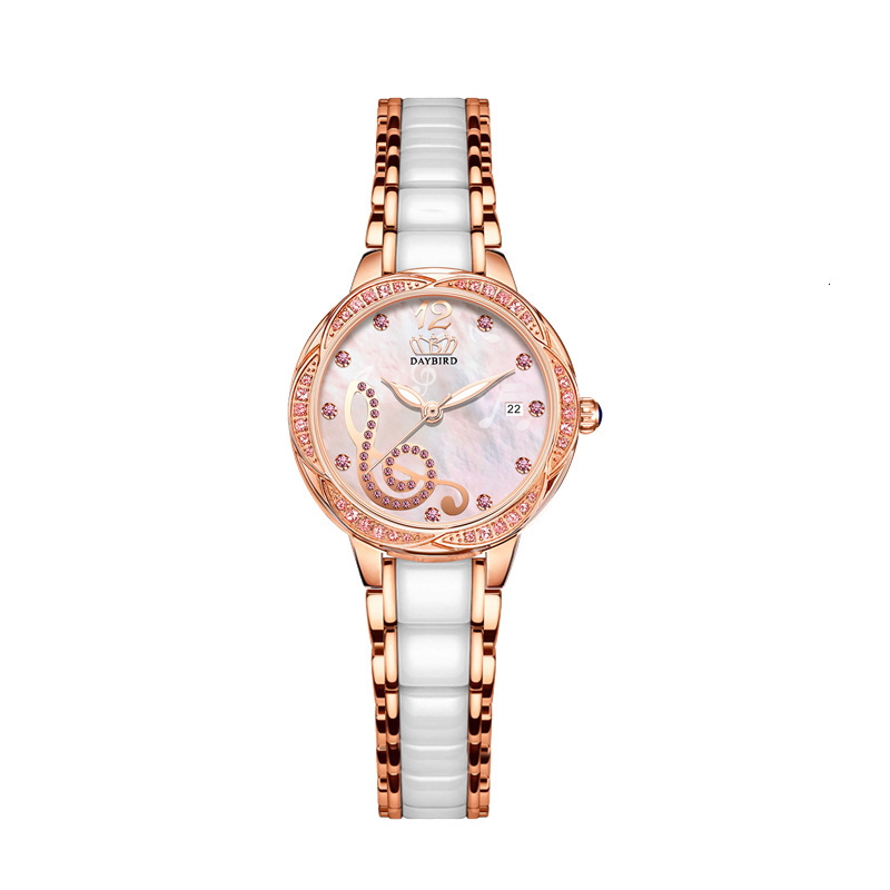 Stylish Women's Watch with Automatic Movement, Musical Notes, and Date Display