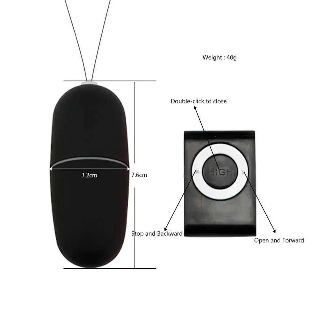 Adult Games Female Vibration Jump Wireless MP3 Remote Control Multi speed Vibrator Sex ToyW250113