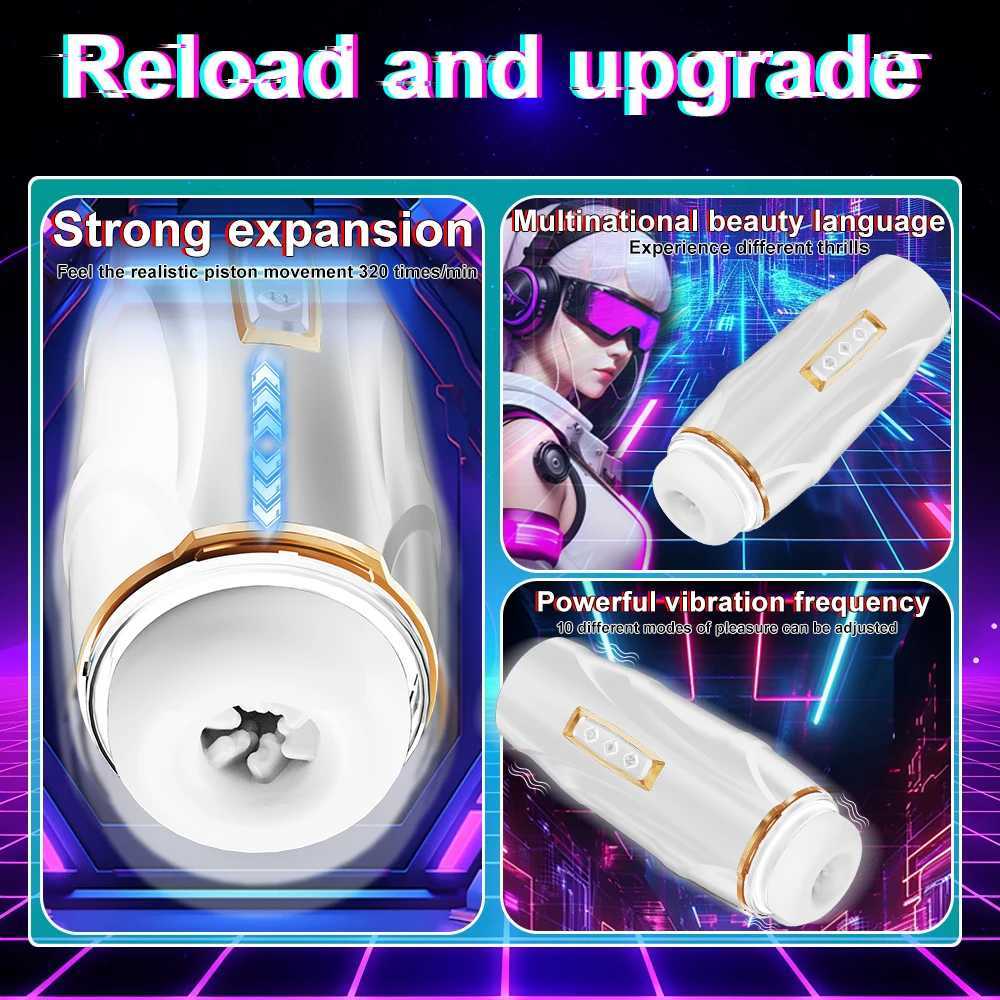 Telesic Masturbator Automatic Vibrator Real Vagina Penis Blowjob Pocket Pusssy Sucking Masturbation Cup Sex Toy for Men AdultXJ250113