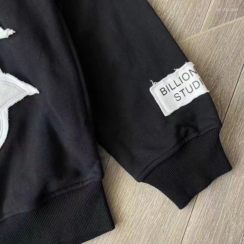 Men's Hoodies 24SS High Quality Glo Gang The Glory Hoody Heavy Industry Diamond-studded Hat Fashion Brand Men Women Patchwork Design