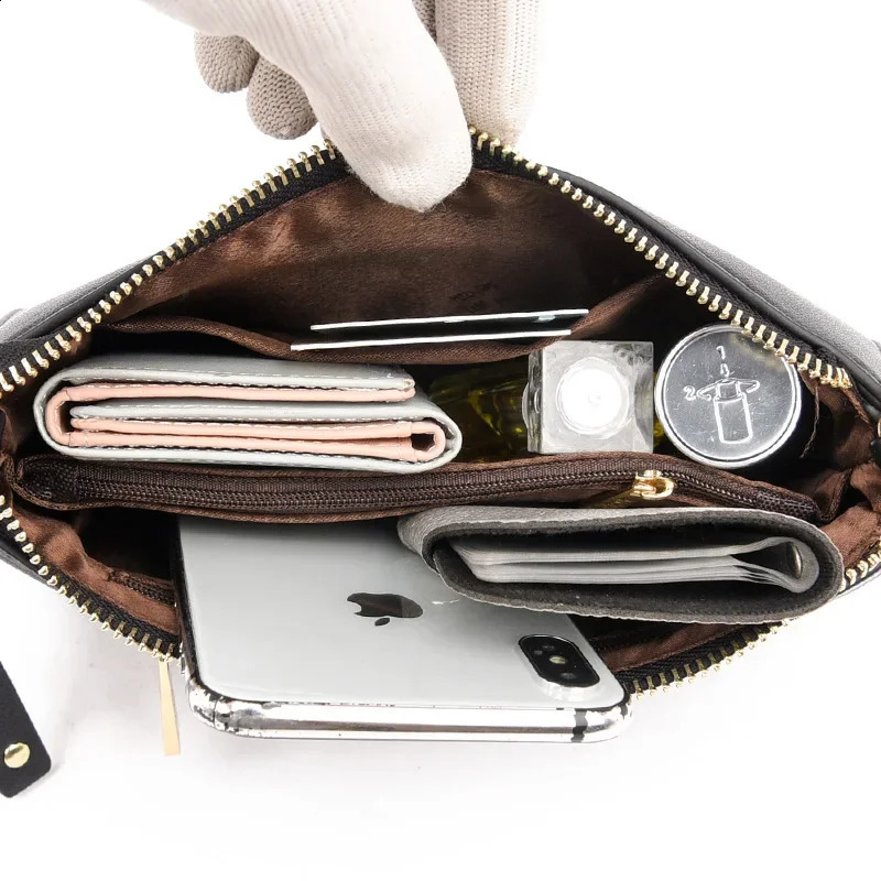 Ladies Mini Clutch Bag Fashion Crossbody Bags for Women Multi-pocket Shoulder Bag Female Leather Handbag er Sac 250106