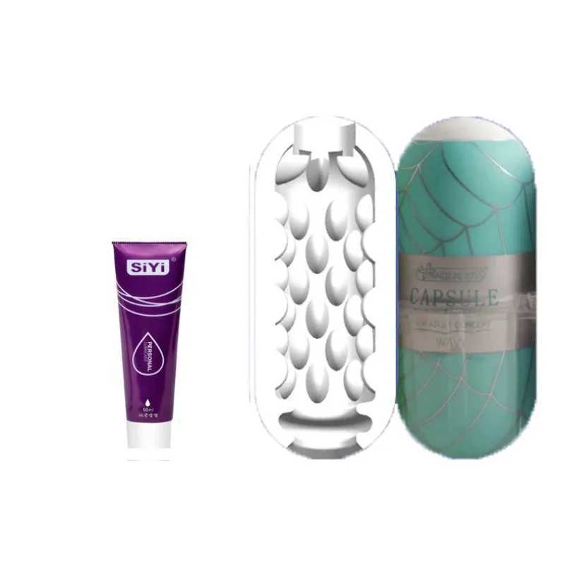 Vaginal with Lube Mini Masturbator Cup Massager Penis Blowjob Sex Toy Real Particle Stimulation Portable StimulatorXJ250113