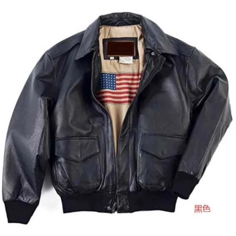 Mens Winter Oversize Air Force Leather Jackets Men Retro Casual Pilot PU Leather Coats Outdoor Military Windproof Bomber Outwear X2501131