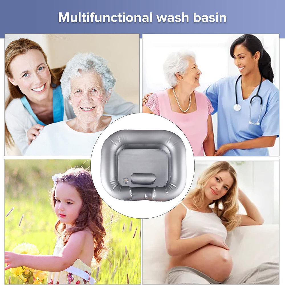 Inflatable Shampoo Basin - Portable Shampoo Bowl, Hair Wash Tub for Dreadlocks and at Home Sink Washing