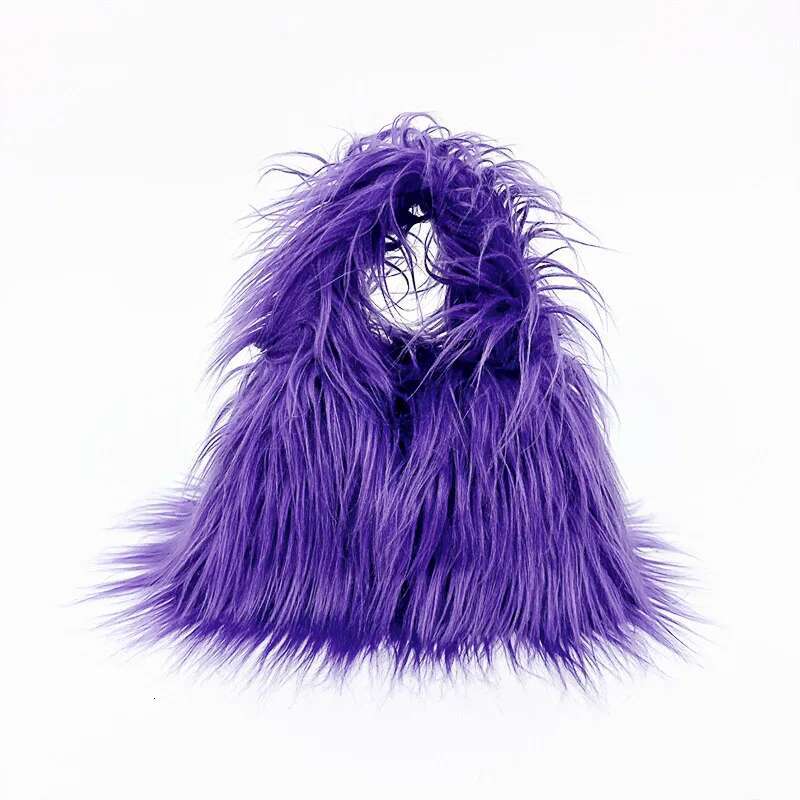 NEW Faux Fur Women Shoulder Bags Y2k Korean Fashion Plush Handbags Tote Soft Warm Winter Hairy Purse
