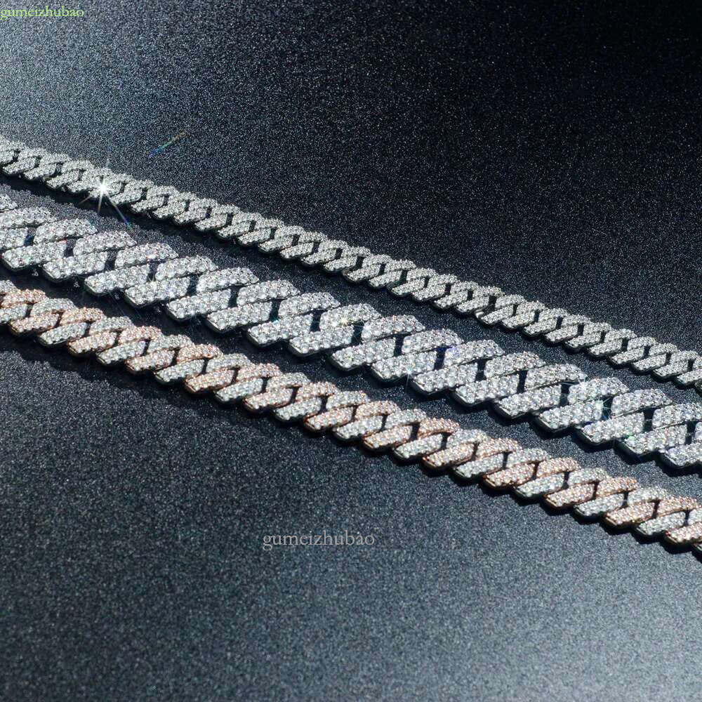 vvs moissanite cuban k pendant designer for men Fine jewelry pass dia tester iced out Miami14mm chain necklace Sterg Sier necklaces