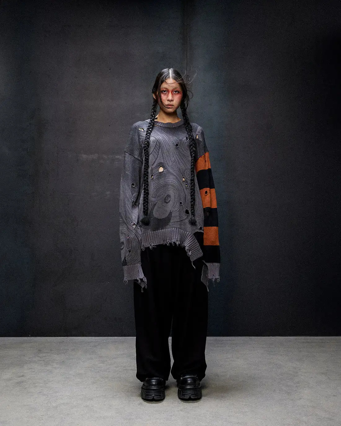 American Autumn/Winter Retro High Street Loose Knitted Sweater Pulling Mens and Womens Sweaters 250109