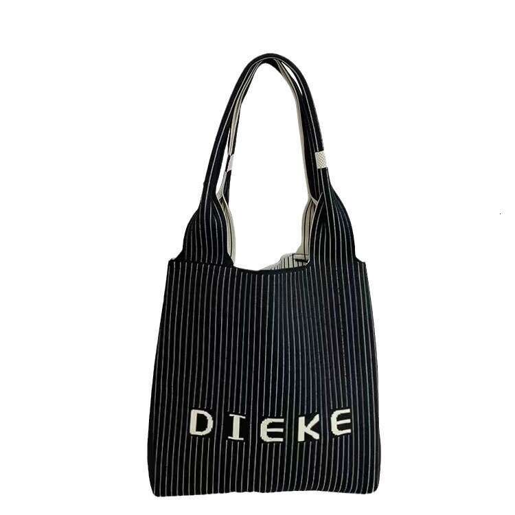 New Knitted Shoulder Diagonal Span Large Capacity Versatile Travel Commuter Letter City Office Shopping Bag