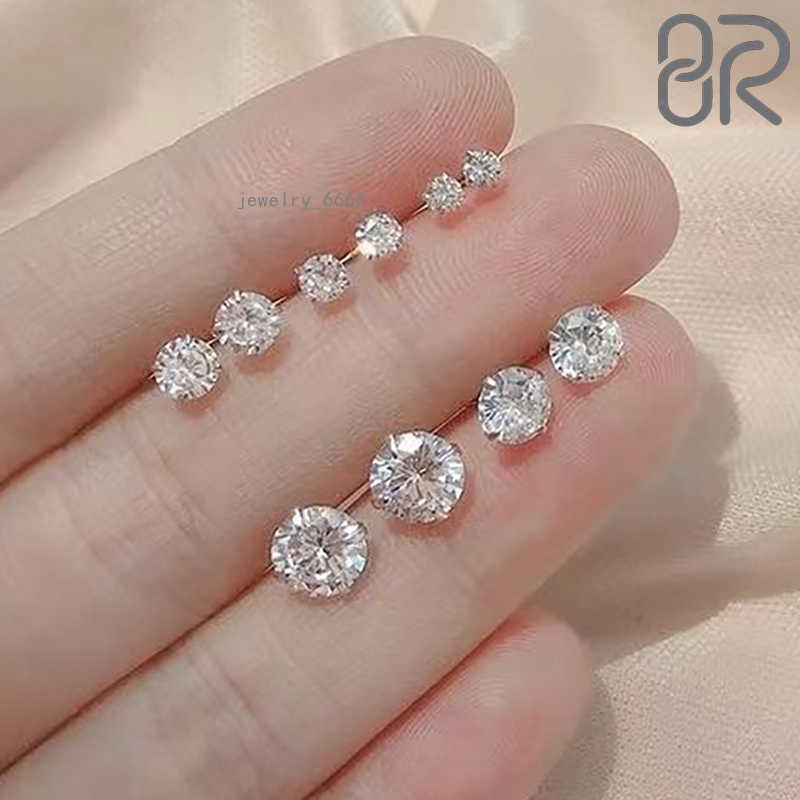 Wholesale 5CT Vvs Moissanite Earrings Ice Out Round Brilliant Cut Diamond 925 Silver Fine Earring Jewelry For Men Women