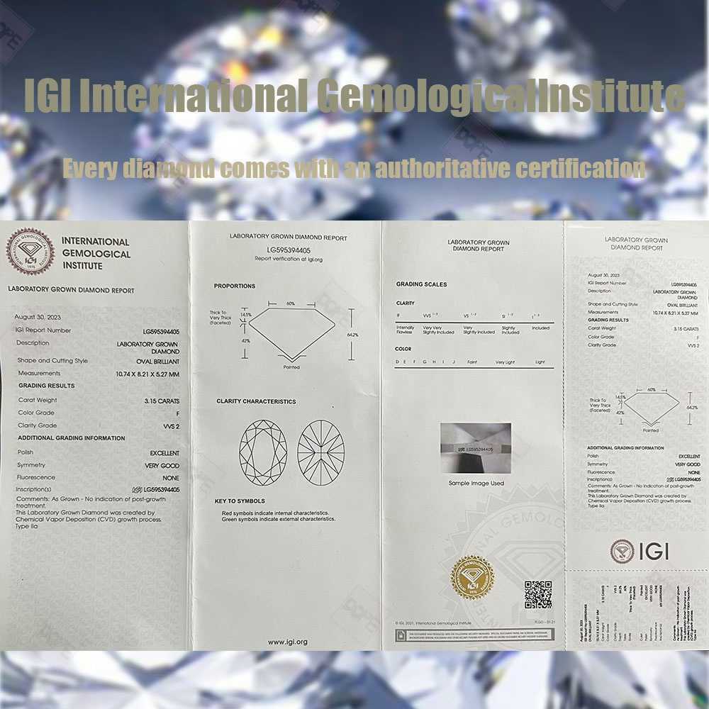 Classic Lab Grown Diamond Ring IGI Certificate 1CT 18K Yellow Gold Solitaire Oval Cut Engagement Ring