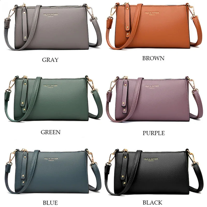 Ladies Mini Clutch Bag Fashion Crossbody Bags for Women Multi-pocket Shoulder Bag Female Leather Handbag er Sac 250106