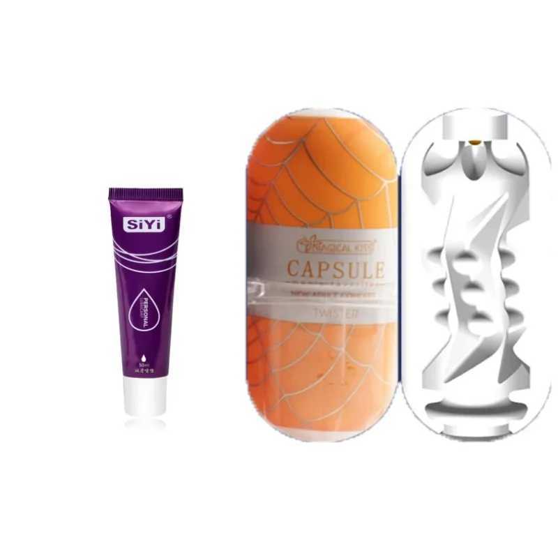 Vaginal with Lube Mini Masturbator Cup Massager Penis Blowjob Sex Toy Real Particle Stimulation Portable StimulatorXJ250113