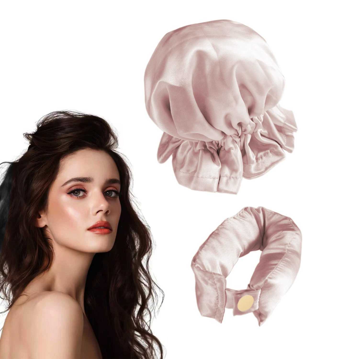 2Pcs Set 100500627955260 Cover Set Soft Hair Roller Sleep Headband Curling Non Thermal Hair Styling Tool W250113