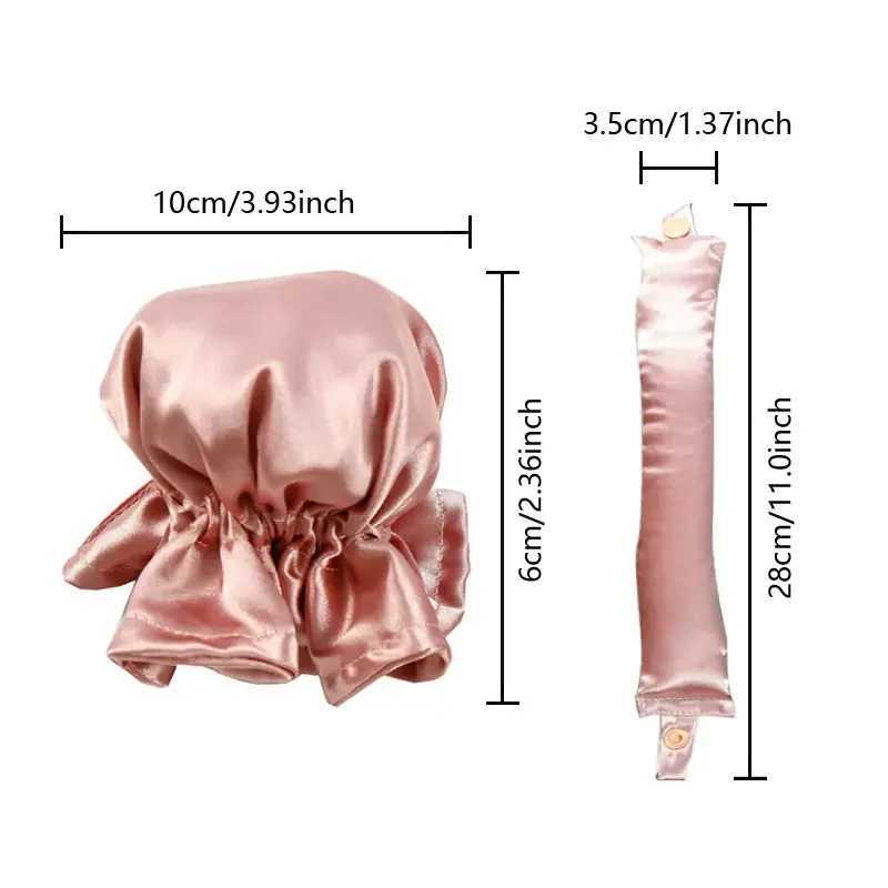 2Pcs Set 100500627955260 Cover Set Soft Hair Roller Sleep Headband Curling Non Thermal Hair Styling Tool W250113