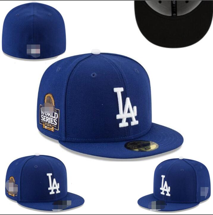 Baseball Dodgers Mens Baseball Team 2024 World Series Champions Full Closed Caps Summer Letter Bone Black Color Casual Sport Flat Fitted Hats d0