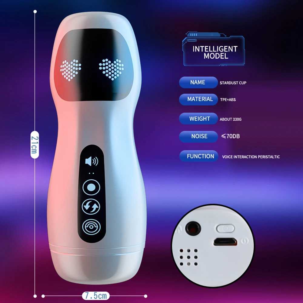 Automatic Male Masturbator Cup Silicone Real Vagina Sucking Pocket Pussy Sex Toys For Men Penis Vibration BlowjobXJ250113