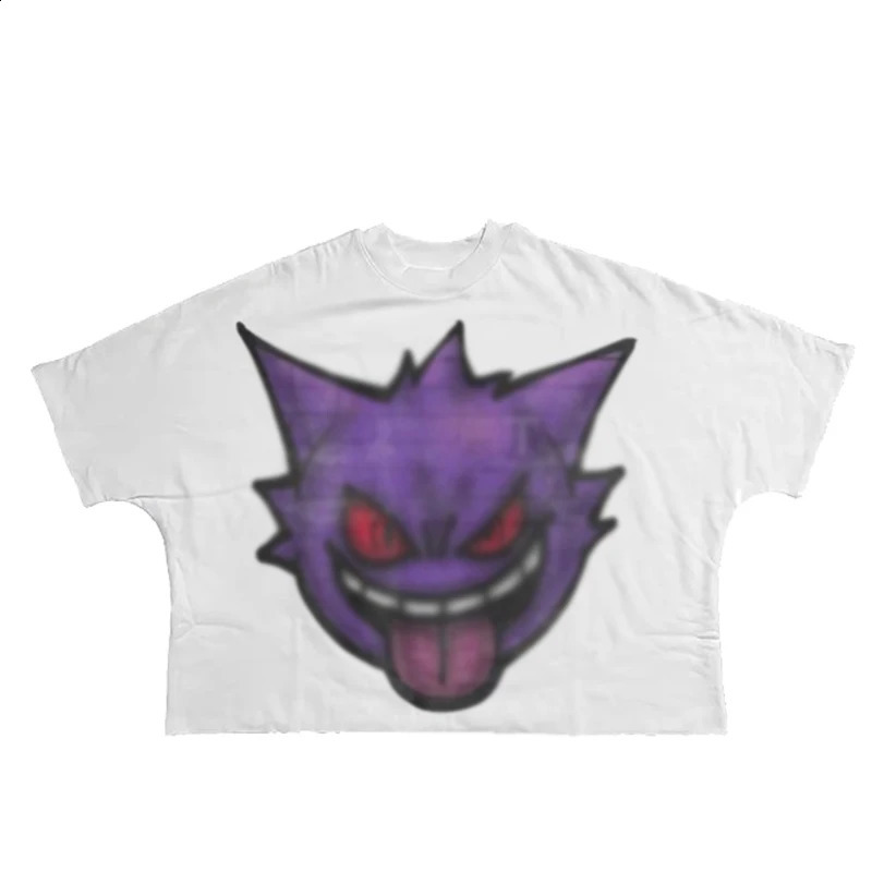 Mens Boxy Tshirts Plain Hearyweight Cotton DTG Streetwear Boys cropped boxy t shirt men T Shirts Printing sleeved Tops 250113