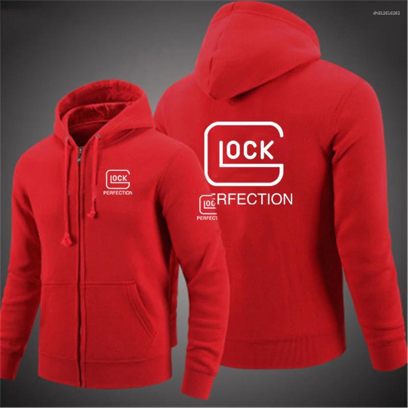 Men's Jackets Perfection Shooting Hooded Long Sleeve Men Jacket Drawstring Zipper Closure Solid Color Casual Sweatshirt Clothing 2025