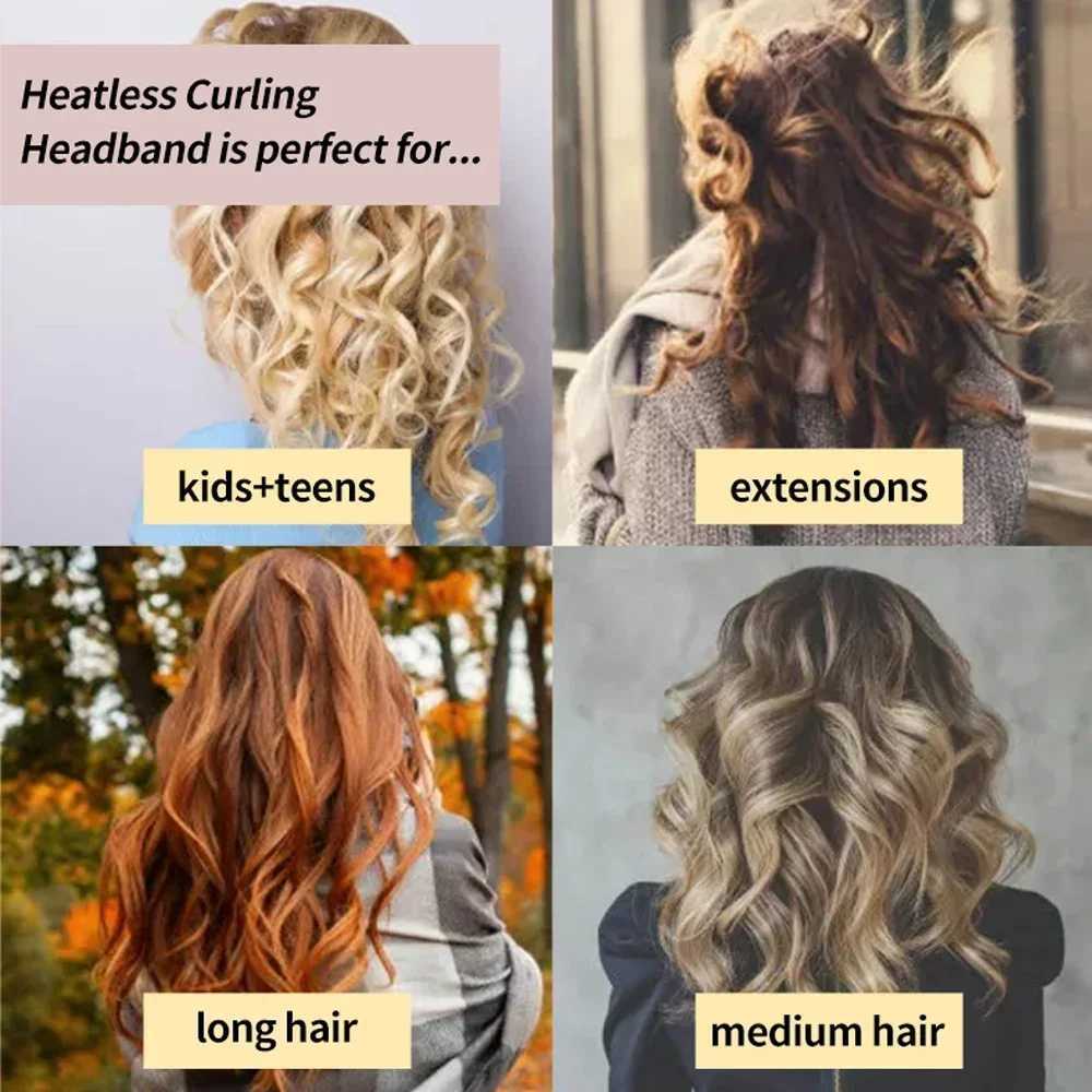 Female Non Heat Curling Rod Head with Lazy Curler Non Heat Curler Soft Curler Sleep Flexible Rod Girl DIY Styling Tool W250113