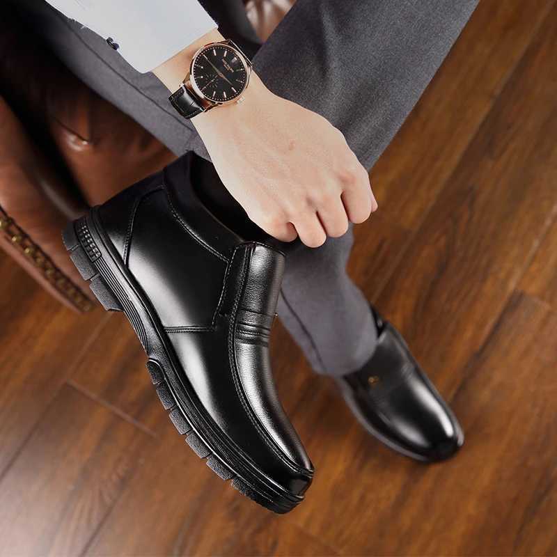 2024 Newly Man Winter Boots Quality Microfiber Leather Shoes Brand White Warm Thicken Inner Boots 38-44 Man Snow Leather BootsXJ250113