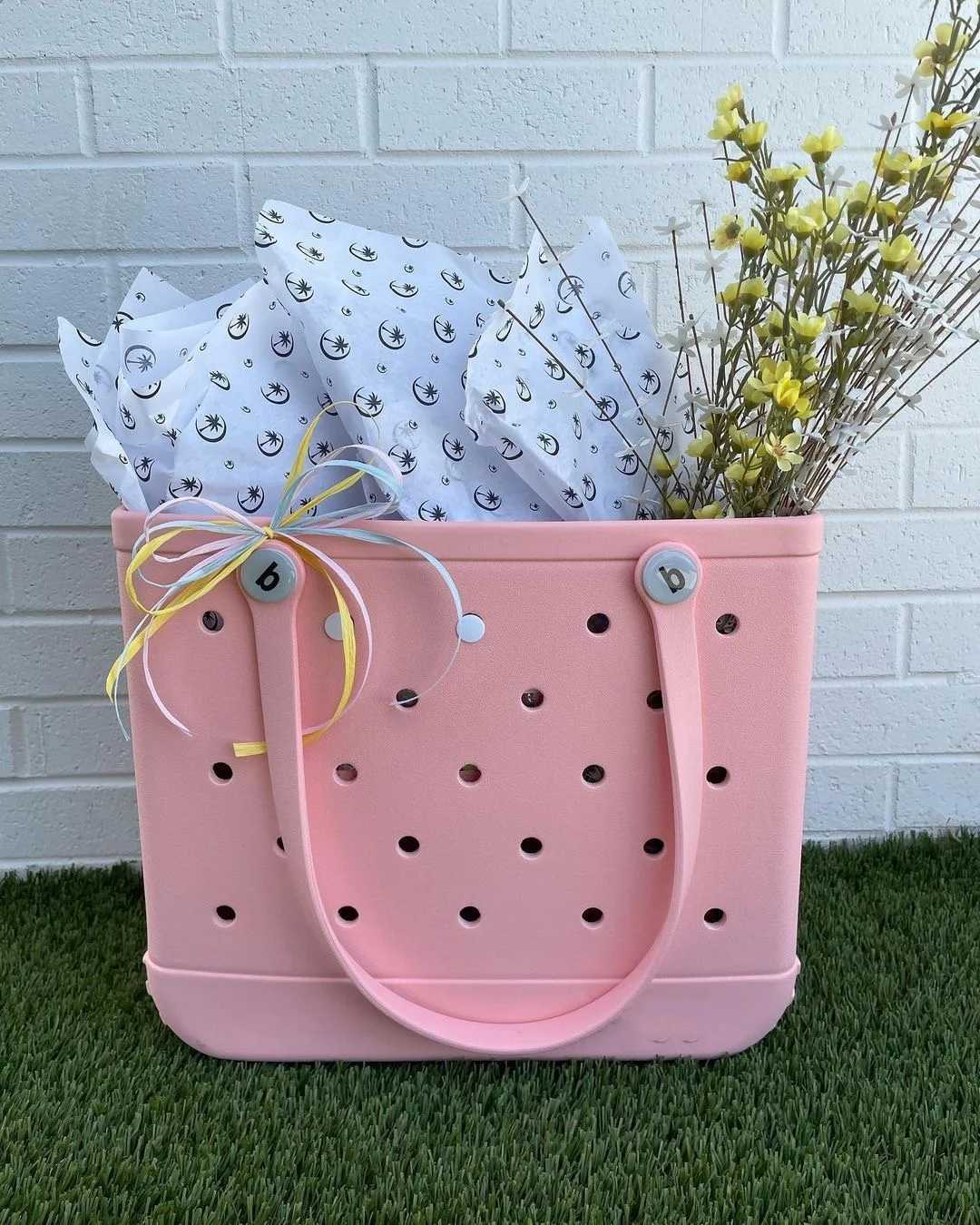 Fi Beach Bag Rubber Waterproof Basket Large Capacity Summer Storage Shoder Handbag Travel Wen Tote Shopping Bags Z250113