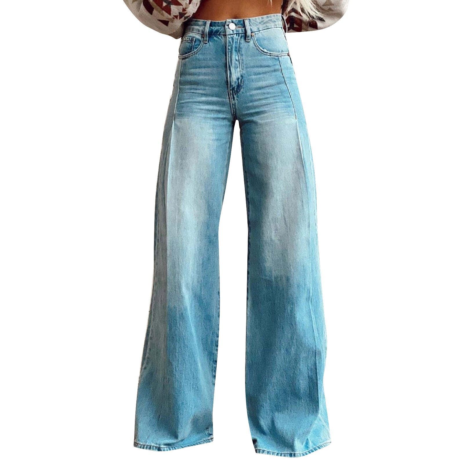 designer jeans baggy jeans womens designer hot selling foreign trade european and american foreign trade abstract printing plus size wom c56