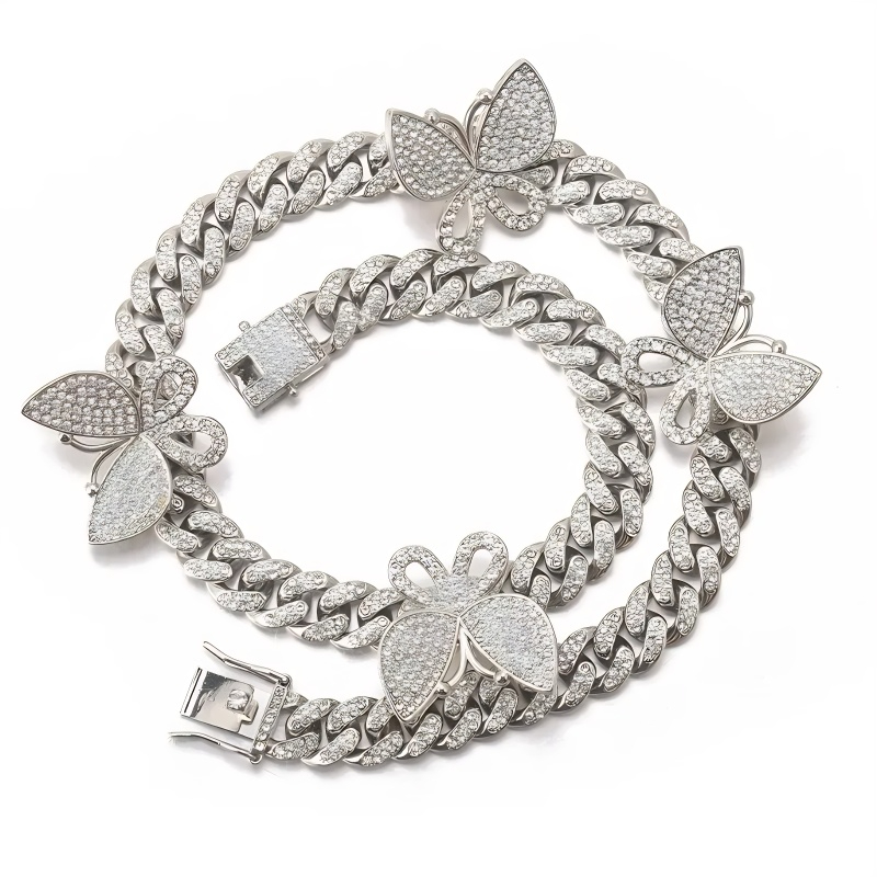 Moissanite butterfly necklace new style manufacturers direct sales at low prices fast arrival free delivery