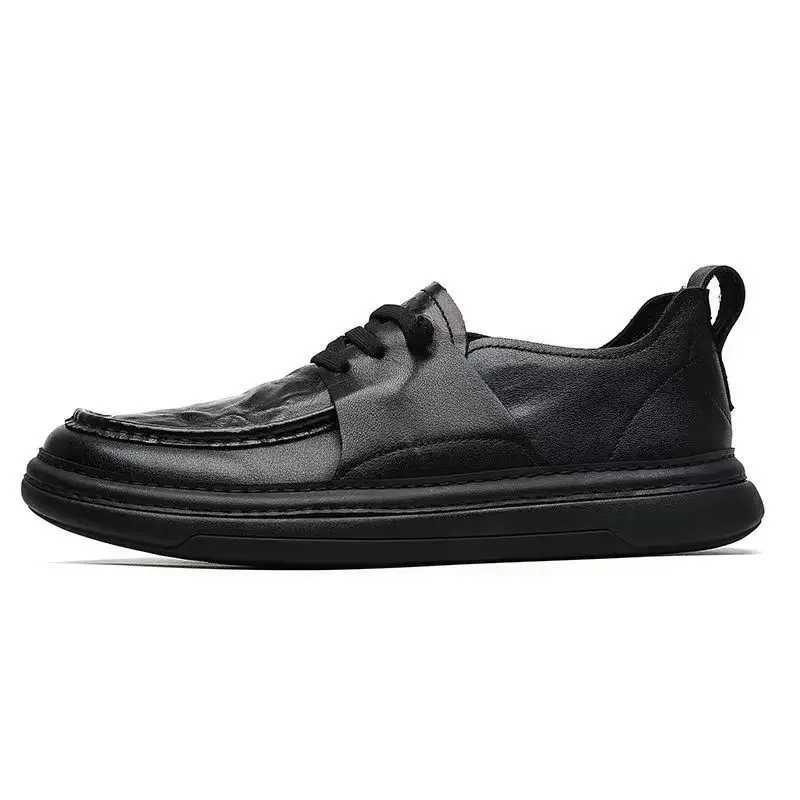 Cow Leather Loafers for Men Fi Soft-soled Spring Autumn Casual Mens Luxury Shoes Designer Light Board Shoes MaleXJ250113