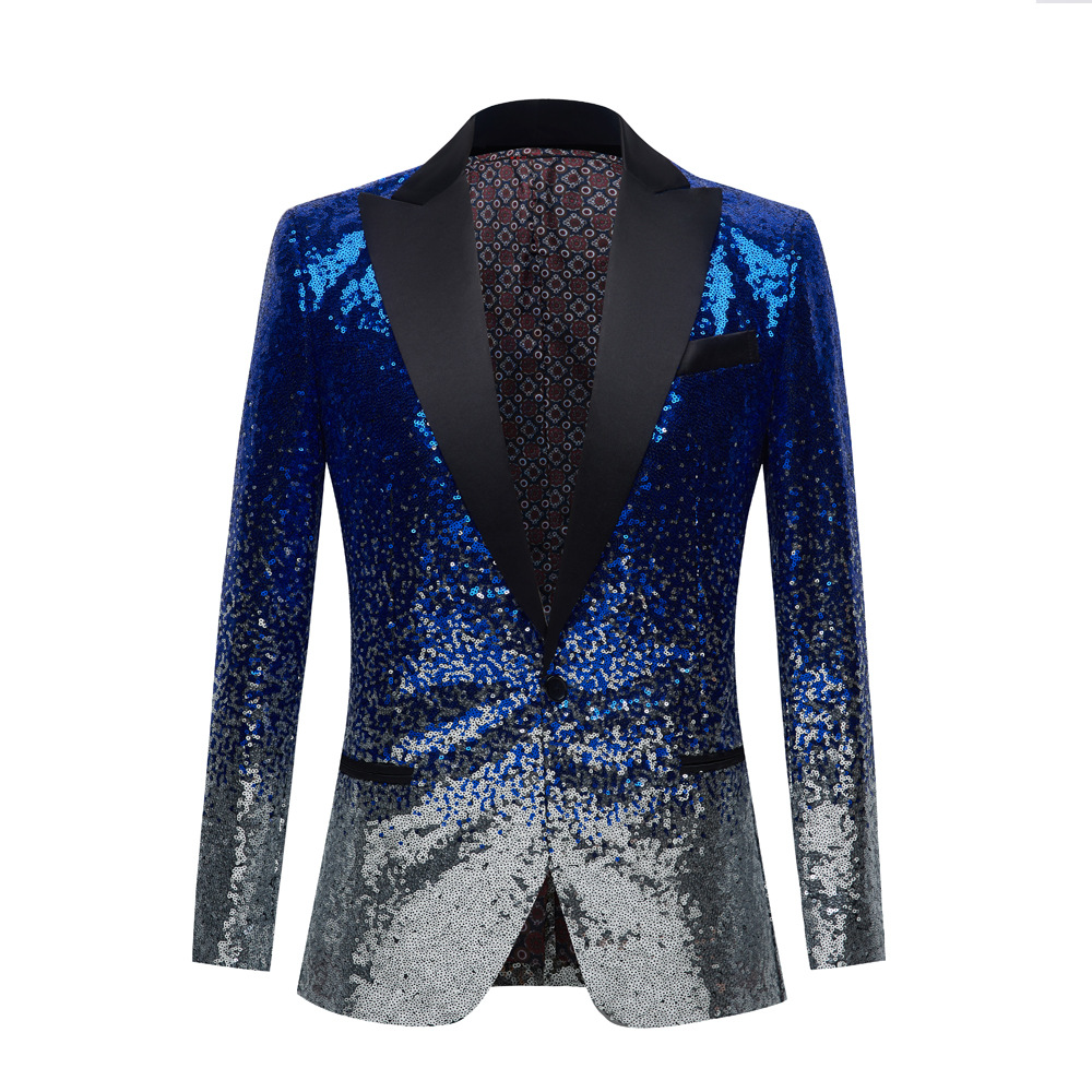 Autumn k1363 Suit Jacket for Middle-Aged Men - Fashionable Single-Breasted Top