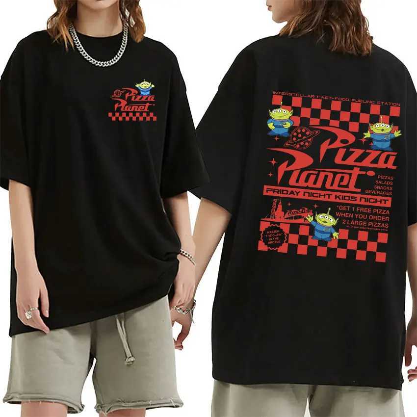 Pizza Planet Funny Graphic T Shirts Men Women Fashion Casual High Quality T-shirt Summer 100% Cotton Oversized Tshirt Streetwear X250113