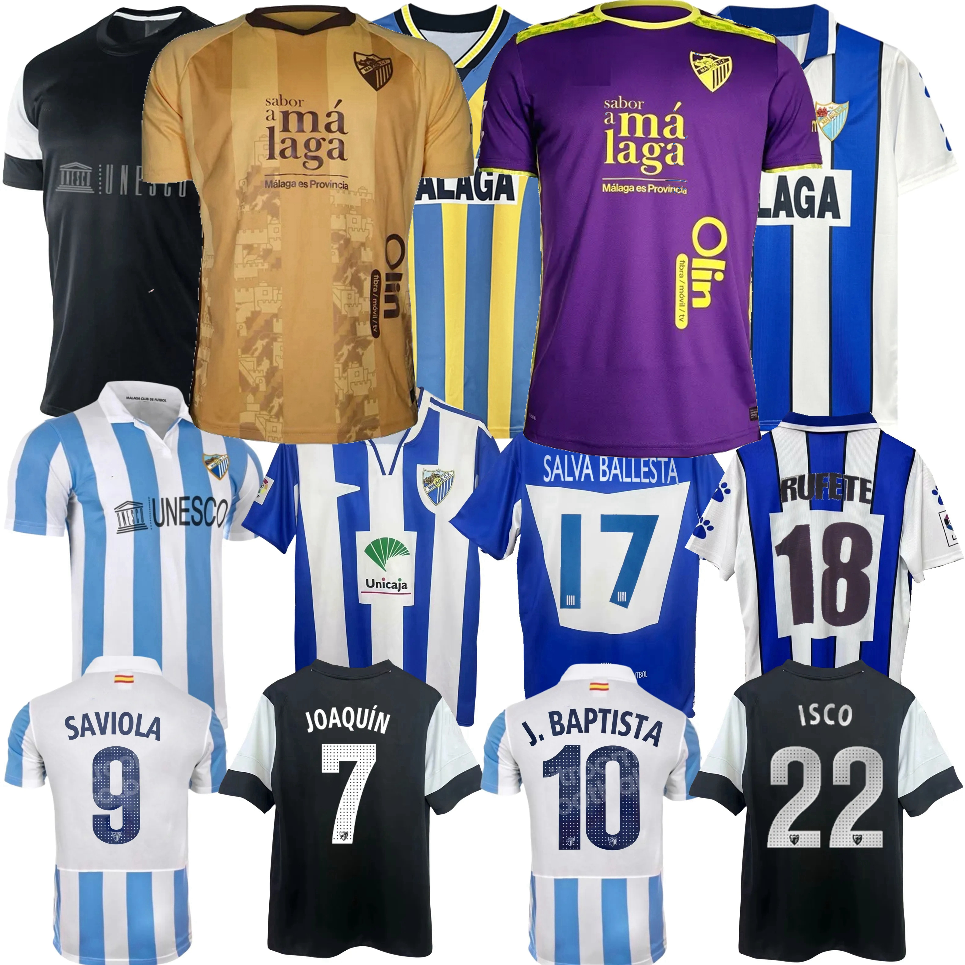 Retro 2005 06 2012 2013 JOAQUIN 2024 2025 Malaga Soccer Jerseys ISCO J.BAPTISTA D.LARRUBIA BATURINA SAVIOLA SALVA BALLESTA S.CAZORLA 120th football men kids shirt