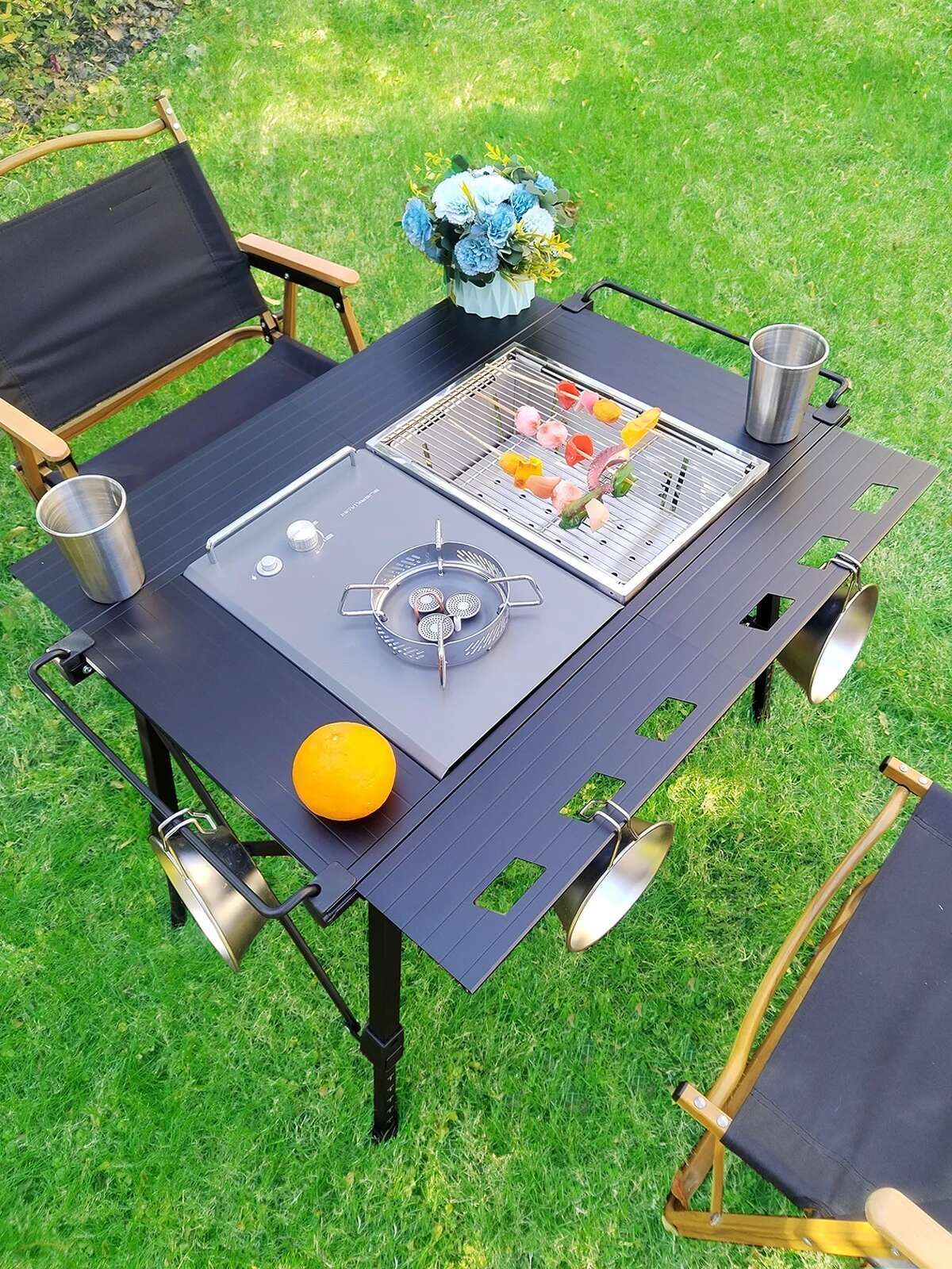 Lohascamping Folding IGT Lightweight Backpack Roll Multifunctional Adjustable Leg Desk Desktop Burner Bbq Table