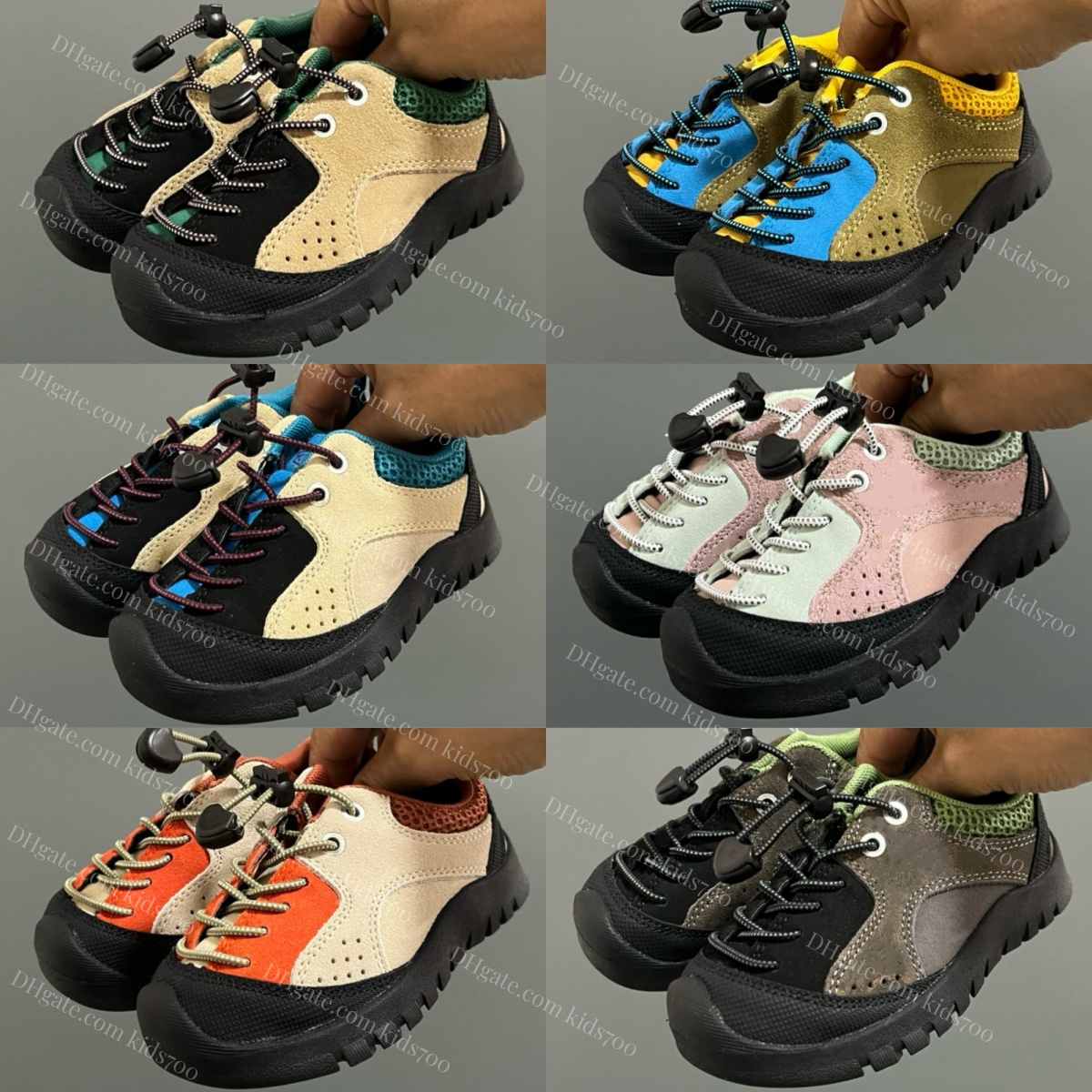 Kids Trainers Designer Toddler Hiking Shoes Running Boys Girls Sneakers Children Outdoor Climbing Shoe Beige Orange Yellow Blue Green Pink size e