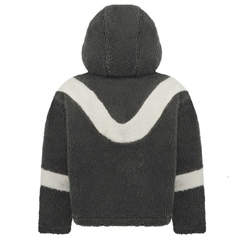 Fashionable trendy brand autumn and winter new item fashionable warm lamb wool personalized casual cardigan zipper jacket