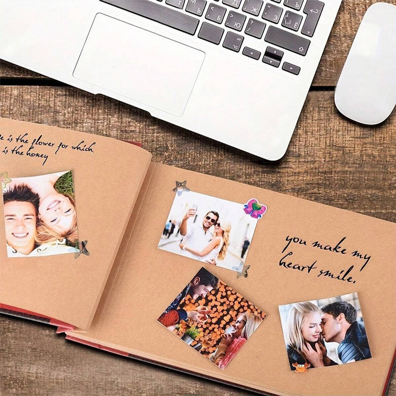DIY Photo Album Travel Scrapbook Our Adventure Book Travel Diary Loose-leaf Photobook Souvenir Book Valentine's Day Gift