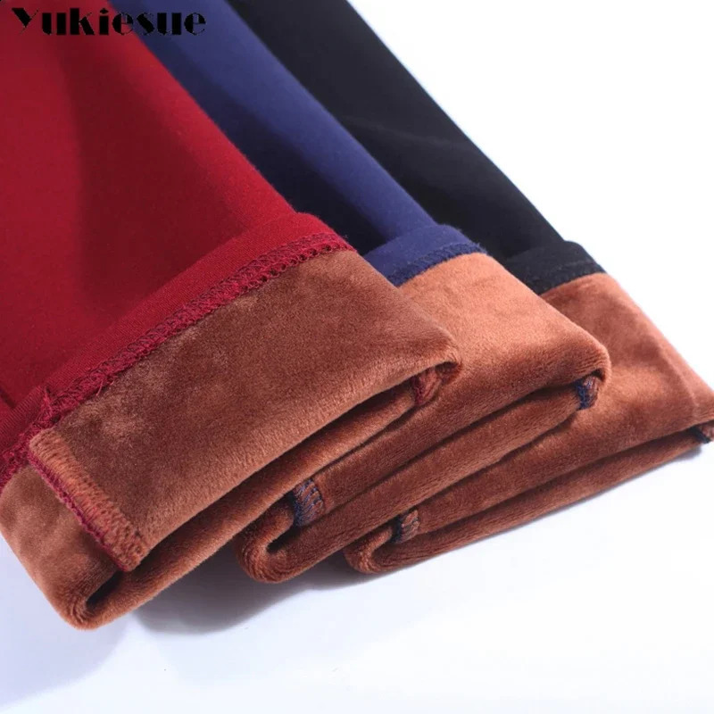 S6XL winter warm high Elastic Waist Casual stretch Skinny Pencil Pants Women trousers clothe Clothing Female Leggings 250102