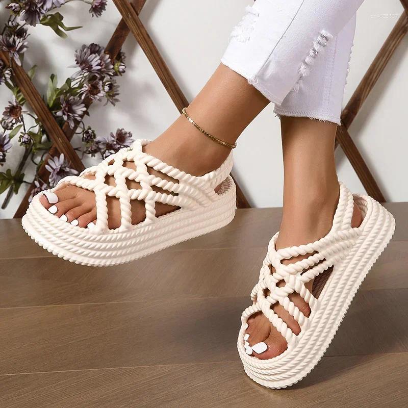 Sandals 2025 Summer Fashion Comfortable And Wear-resistant Thick-soled Beach Casual For Women Trendy Heel hurenlakeshoes hurenlakeshoes hurenlakeshoes