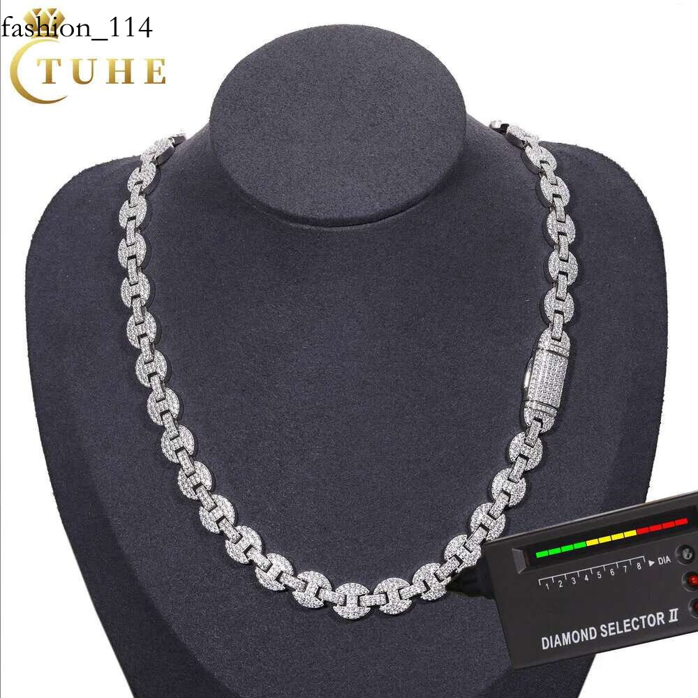 Fashion 6mm 8mm 10mm Moissanite k Chain Sterg Sier VVS Mossanite Iced Out Hiphop Jewelry Cuban Necklace For Men
