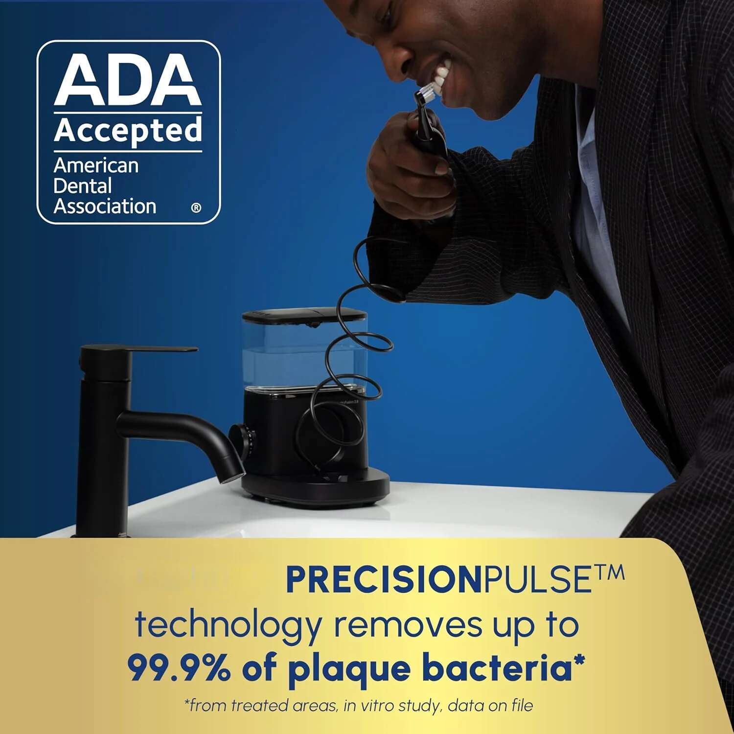 Professional ssing Toothbrush, Electric Toothbrush and Water sser Combo In One, Black SF-04, Packaging May Vary