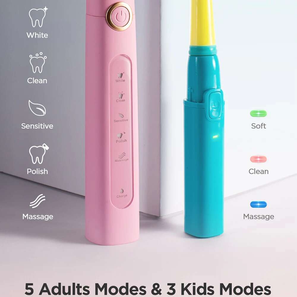Fairywill Family Electric Sonic Toothbrush FW-507 USB Charge Rechargeable Waterproof Cleaner Smart Timer Electronic Tooth Brushe