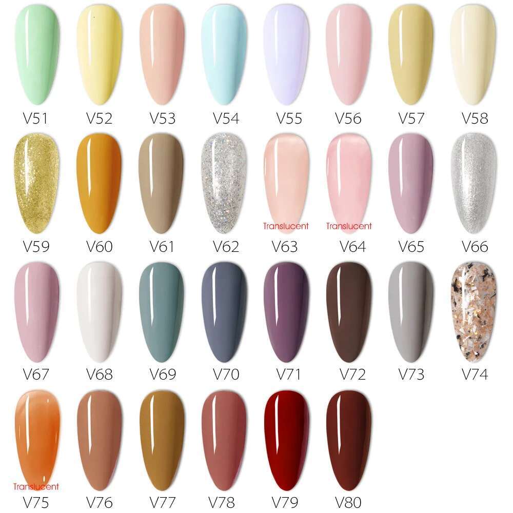 30/60pcs Set Venalisa Mud Creamy Texture Full Coverage Manicure Soak Off UV LED Pudding Gel Polish Beauty Nail Art