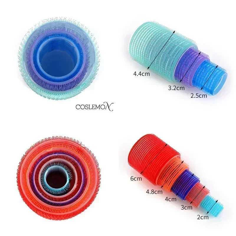 6 pieces/set of self grasping curling iron no harm to hair natural curling no hot bangs self-adhesive curling product styling tool W250113